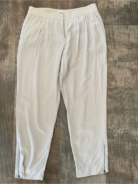 Club Monaco cream/beige silk pants